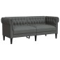 vidaXL Chesterfield-Sofa 2-Sitzer Dunkelgrau Stoff vidaXL Chesterfield-Sofa 2-Sitzer Dunkelgrau Stoff