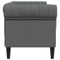 vidaXL Chesterfield-Sofa 2-Sitzer Dunkelgrau Stoff vidaXL Chesterfield-Sofa 2-Sitzer Dunkelgrau Stoff