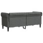 vidaXL Chesterfield-Sofa 2-Sitzer Dunkelgrau Stoff vidaXL Chesterfield-Sofa 2-Sitzer Dunkelgrau Stoff