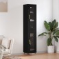 Highboard Schwarz 34,5x34x180 cm Holzwerkstoff Highboard Schwarz 34,5x34x180 cm Holzwerkstoff