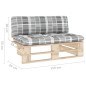 vidaXL Outdoor-Mittelsofa Paletten Imprägniertes Kiefernholz vidaXL Outdoor-Mittelsofa Paletten Imprägniertes Kiefernholz