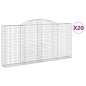 vidaXL Gabionen mit Hochbogen 20 Stk 300x30x140/160cm Verzinktes Eisen vidaXL Gabionen mit Hochbogen 20 Stk 300x30x140/160cm Verzinktes Eisen