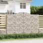 vidaXL Gabionen mit Hochbogen 7 Stk. 300x30x200/220cm Verzinktes Eisen vidaXL Gabionen mit Hochbogen 7 Stk. 300x30x200/220cm Verzinktes Eisen