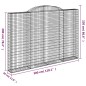 vidaXL Gabionen mit Hochbogen 7 Stk. 300x30x200/220cm Verzinktes Eisen vidaXL Gabionen mit Hochbogen 7 Stk. 300x30x200/220cm Verzinktes Eisen