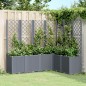 vidaXL Pflanzkübel mit Rankgitter Grau 160x120x140 cm PP vidaXL Pflanzkübel mit Rankgitter Grau 160x120x140 cm PP