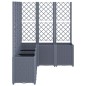 vidaXL Pflanzkübel mit Rankgitter Grau 160x120x140 cm PP vidaXL Pflanzkübel mit Rankgitter Grau 160x120x140 cm PP