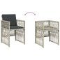 vidaXL 7-tlg. Garten-Essgruppe mit Kissen Hellgrau Poly Rattan vidaXL 7-tlg. Garten-Essgruppe mit Kissen Hellgrau Poly Rattan