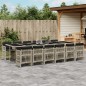 vidaXL 13-tlg. Garten-Essgruppe mit Kissen Hellgrau Poly Rattan vidaXL 13-tlg. Garten-Essgruppe mit Kissen Hellgrau Poly Rattan