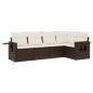 vidaXL 5-tlg. Garten-Sofagarnitur mit Kissen Braun Poly Rattan vidaXL 5-tlg. Garten-Sofagarnitur mit Kissen Braun Poly Rattan