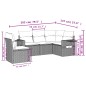vidaXL 5-tlg. Garten-Sofagarnitur mit Kissen Braun Poly Rattan vidaXL 5-tlg. Garten-Sofagarnitur mit Kissen Braun Poly Rattan