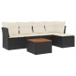 vidaXL 6-tlg. Garten-Sofagarnitur mit Kissen Schwarz Poly Rattan vidaXL 6-tlg. Garten-Sofagarnitur mit Kissen Schwarz Poly Rattan