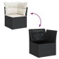 vidaXL 6-tlg. Garten-Sofagarnitur mit Kissen Schwarz Poly Rattan vidaXL 6-tlg. Garten-Sofagarnitur mit Kissen Schwarz Poly Rattan