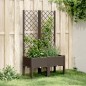 vidaXL Pflanzkübel mit Rankgitter Braun 80x40x142 cm PP vidaXL Pflanzkübel mit Rankgitter Braun 80x40x142 cm PP