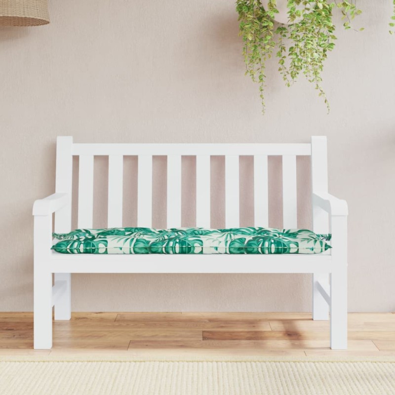 vidaXL Gartenbank-Auflage Blattmuster 120x50x7 cm Oxford-Gewebe vidaXL Gartenbank-Auflage Blattmuster 120x50x7 cm Oxford-Gewebe