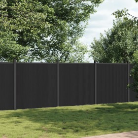 vidaXL Zaunelement Grau 526x186 cm WPC