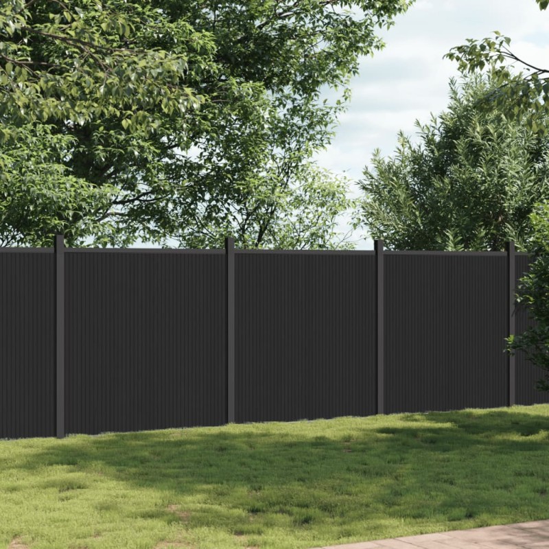 vidaXL Zaunelement Grau 526x186 cm WPC vidaXL Zaunelement Grau 526x186 cm WPC
