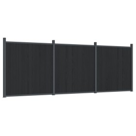 vidaXL Zaunelement Grau 526x186 cm WPC