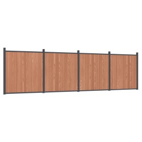 vidaXL Zaunelement Braun 699x186 cm WPC