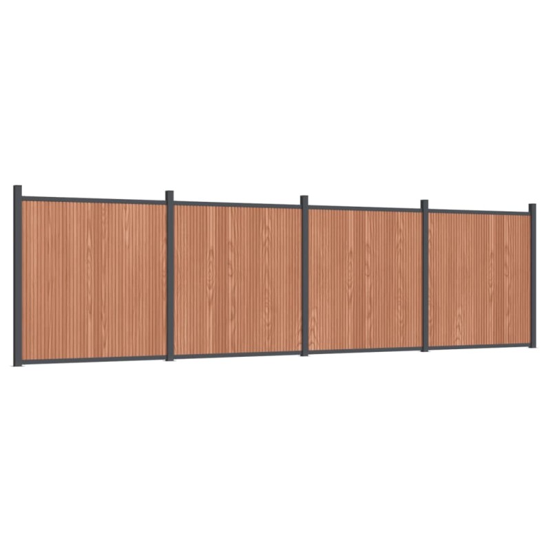 vidaXL Zaunelement Braun 699x186 cm WPC vidaXL Zaunelement Braun 699x186 cm WPC