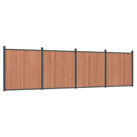 vidaXL Zaunelement Braun 699x186 cm WPC