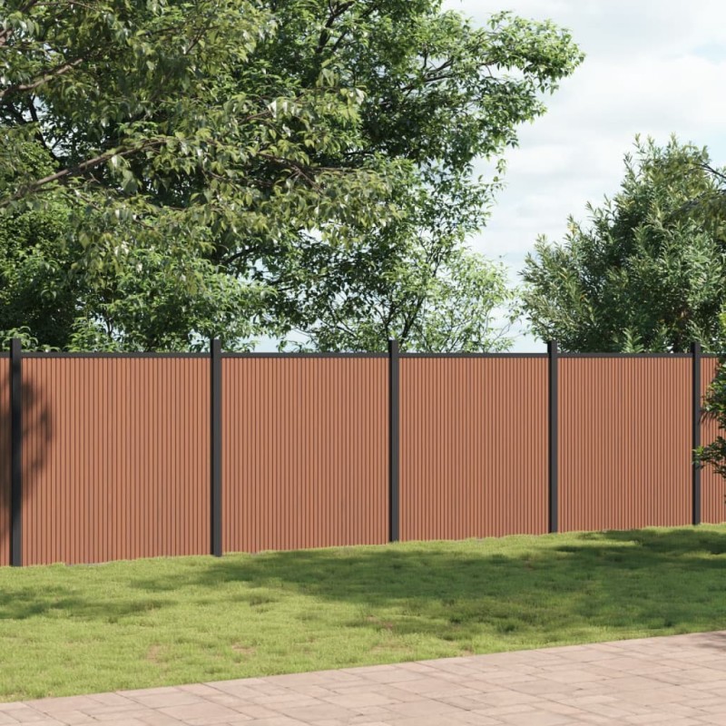 vidaXL Zaunelement Braun 1045x186 cm WPC vidaXL Zaunelement Braun 1045x186 cm WPC