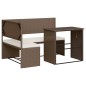 vidaXL Gartensofa in L-Form mit Tisch und Kissen Braun Poly Rattan vidaXL Gartensofa in L-Form mit Tisch und Kissen Braun Poly Rattan