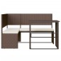 vidaXL Gartensofa in L-Form mit Tisch und Kissen Braun Poly Rattan vidaXL Gartensofa in L-Form mit Tisch und Kissen Braun Poly Rattan