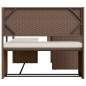 vidaXL Gartensofa in L-Form mit Tisch und Kissen Braun Poly Rattan vidaXL Gartensofa in L-Form mit Tisch und Kissen Braun Poly Rattan