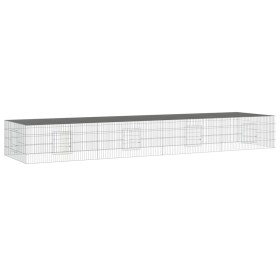 vidaXL Kaninchenkäfig 4 Paneele 433x109x54 cm Verzinktes Eisen