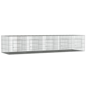 vidaXL Kaninchenkäfig 5 Paneele 273x79x54 cm Verzinktes Eisen