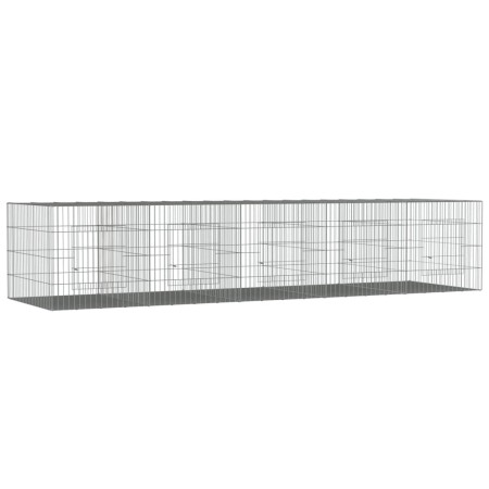 vidaXL Kaninchenkäfig 5 Paneele 273x79x54 cm Verzinktes Eisen