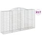 vidaXL Gabionen mit Hochbogen 17 Stk 300x50x160/180cm Verzinktes Eisen vidaXL Gabionen mit Hochbogen 17 Stk 300x50x160/180cm Verzinktes Eisen