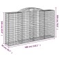 vidaXL Gabionen mit Hochbogen 17 Stk 300x50x160/180cm Verzinktes Eisen vidaXL Gabionen mit Hochbogen 17 Stk 300x50x160/180cm Verzinktes Eisen