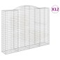 vidaXL Gabionen mit Hochbogen 12 Stk 300x50x220/240cm Verzinktes Eisen vidaXL Gabionen mit Hochbogen 12 Stk 300x50x220/240cm Verzinktes Eisen
