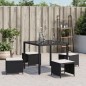 vidaXL Gartenhocker mit Kissen 4 Stk. Schwarz 41x41x36 cm Poly Rattan vidaXL Gartenhocker mit Kissen 4 Stk. Schwarz 41x41x36 cm Poly Rattan