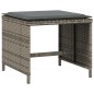vidaXL Gartenhocker mit Kissen 4 Stk. Grau 41x41x36 cm Poly Rattan vidaXL Gartenhocker mit Kissen 4 Stk. Grau 41x41x36 cm Poly Rattan