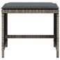 vidaXL Gartenhocker mit Kissen 4 Stk. Grau 41x41x36 cm Poly Rattan vidaXL Gartenhocker mit Kissen 4 Stk. Grau 41x41x36 cm Poly Rattan