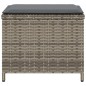 vidaXL Gartenhocker mit Kissen 4 Stk. Grau 41x41x36 cm Poly Rattan vidaXL Gartenhocker mit Kissen 4 Stk. Grau 41x41x36 cm Poly Rattan