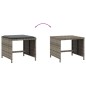 vidaXL Gartenhocker mit Kissen 4 Stk. Grau 41x41x36 cm Poly Rattan vidaXL Gartenhocker mit Kissen 4 Stk. Grau 41x41x36 cm Poly Rattan