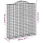vidaXL Gabionen mit Hochbogen 15Stk. 200x50x220/240cm Verzinktes Eisen vidaXL Gabionen mit Hochbogen 15Stk. 200x50x220/240cm Verzinktes Eisen