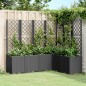vidaXL Pflanzkübel mit Rankgitter Schwarz 160x120x140 cm PP vidaXL Pflanzkübel mit Rankgitter Schwarz 160x120x140 cm PP
