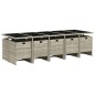 vidaXL 11-tlg. Garten-Essgruppe mit Kissen Hellgrau Poly Rattan vidaXL 11-tlg. Garten-Essgruppe mit Kissen Hellgrau Poly Rattan