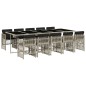 vidaXL 11-tlg. Garten-Essgruppe mit Kissen Hellgrau Poly Rattan vidaXL 11-tlg. Garten-Essgruppe mit Kissen Hellgrau Poly Rattan