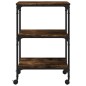 vidaXL Druckerständer 3 Ablagen Räuchereiche 50x41x75 cm Holzwerkstoff vidaXL Druckerständer 3 Ablagen Räuchereiche 50x41x75 cm Holzwerkstoff