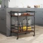 vidaXL Küchenwagen Braun Eichen-Optik 82x40x78,5 cm Holzwerkstoff vidaXL Küchenwagen Braun Eichen-Optik 82x40x78,5 cm Holzwerkstoff