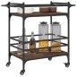vidaXL Küchenwagen Braun Eichen-Optik 82x40x78,5 cm Holzwerkstoff vidaXL Küchenwagen Braun Eichen-Optik 82x40x78,5 cm Holzwerkstoff