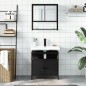 vidaXL 2-tlg. Badmöbel-Set Schwarz Holzwerkstoff vidaXL 2-tlg. Badmöbel-Set Schwarz Holzwerkstoff
