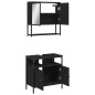 vidaXL 2-tlg. Badmöbel-Set Schwarz Holzwerkstoff vidaXL 2-tlg. Badmöbel-Set Schwarz Holzwerkstoff