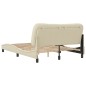 vidaXL Bettgestell mit Kopfteil Creme 140x190 cm Stoff vidaXL Bettgestell mit Kopfteil Creme 140x190 cm Stoff