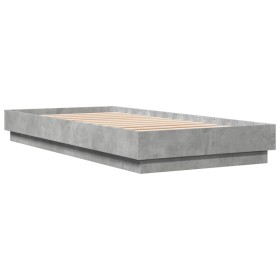 vidaXL Bettgestell Betongrau 90x200 cm Holzwerkstoff